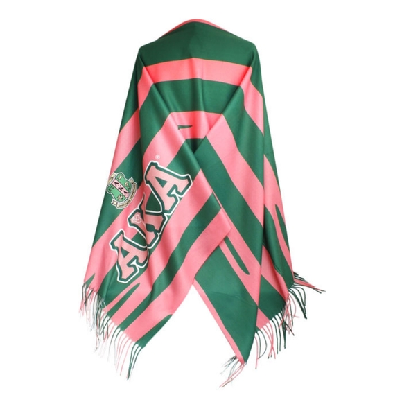 LAST ONE AKA Sorority Zebra Stripe Fashion Shawl Scarf - Picture 1 of 6
